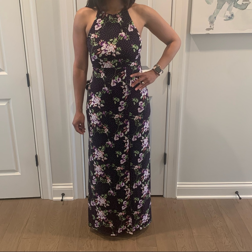 Floral Express Maxi Dress with High Slit Size S